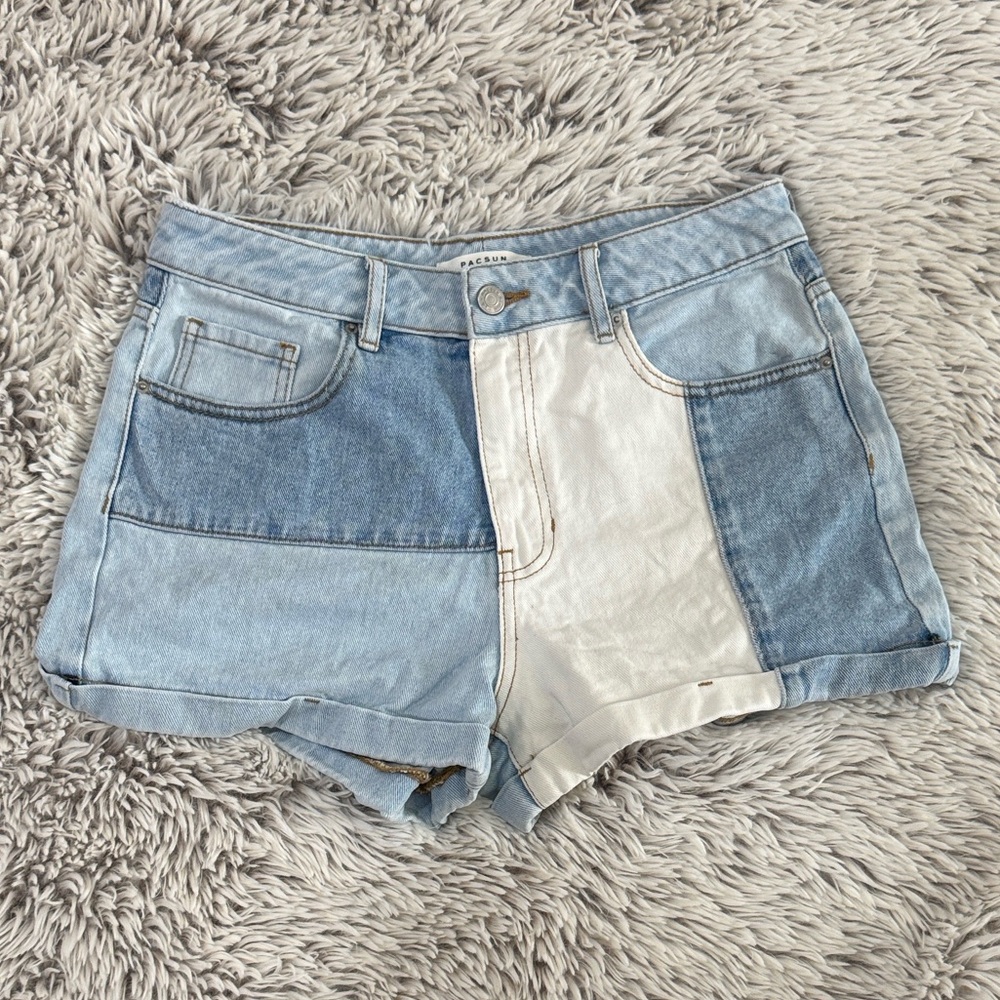 PacSun Two-Tone Denim Jean Shorts